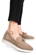 MOCASINI BEJ PIELE NATURALA INTOARSA 4S7755