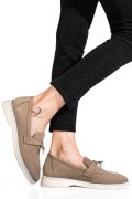 MOCASINI BEJ PIELE NATURALA INTOARSA 4S7755