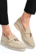 MOCASINI GRI PIELE NATURALA INTOARSA 4S7755