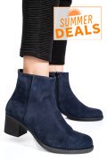 BOTINE ALBASTRE PIELE NATURALA INTOARSA 3S77871