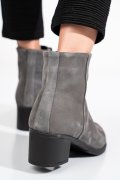 BOTINE GRI PIELE NATURALA INTOARSA 3S77871