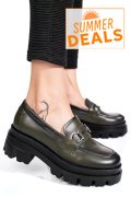 MOCASINI VERZI PIELE NATURALA 4S7780