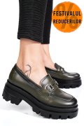 MOCASINI VERZI PIELE NATURALA 4S7780