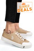 U.S. POLO ASSN, TENISI BEIGE ILLY-5FX