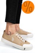 U.S. POLO ASSN, TENISI BEIGE ILLY-5FX