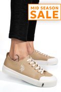 U.S. POLO ASSN, TENISI BEIGE ILLY-5FX