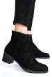 Botine negre piele naturala intoarsa 3s77871