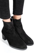 BOTINE NEGRE PIELE NATURALA INTOARSA 3S77871