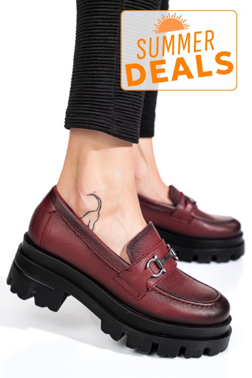 Mocasini visinii piele naturala 4s7780