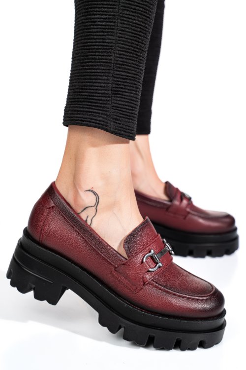 Mocasini visinii piele naturala 4s7780