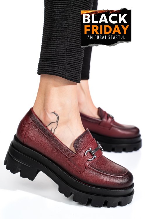 Mocasini visinii piele naturala 4s7780