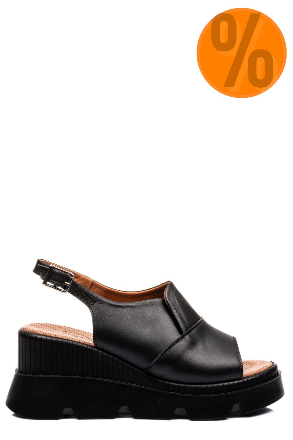 SANDALE NEGRE PIELE NATURALA YS7711