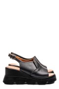 SANDALE NEGRE PIELE NATURALA YS7711