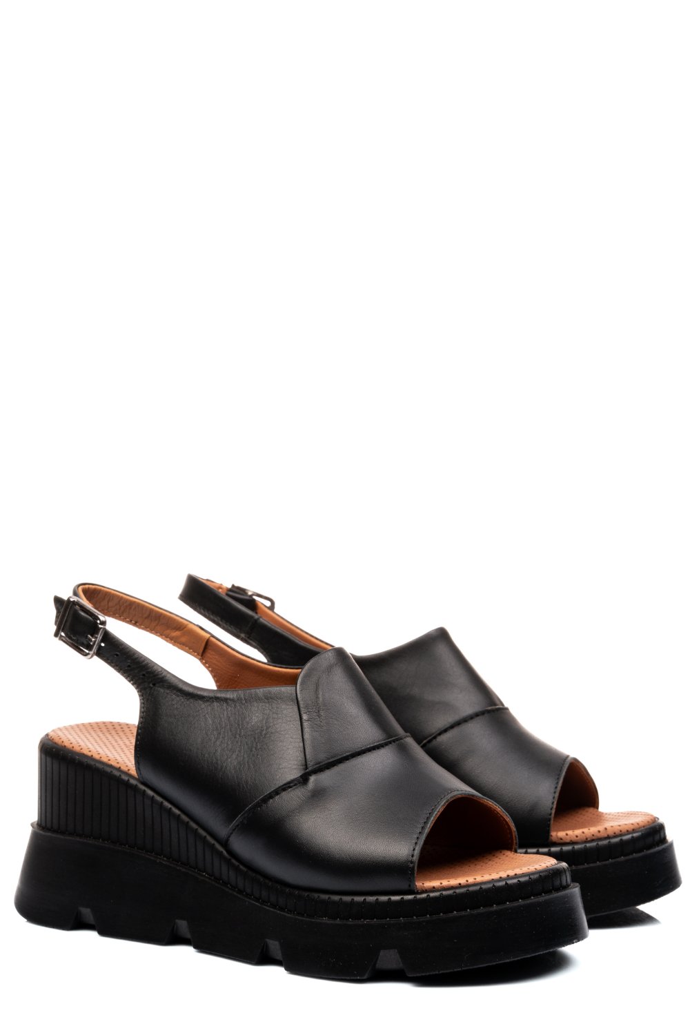 SANDALE NEGRE PIELE NATURALA YS7711