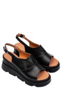 SANDALE NEGRE PIELE NATURALA YS7711