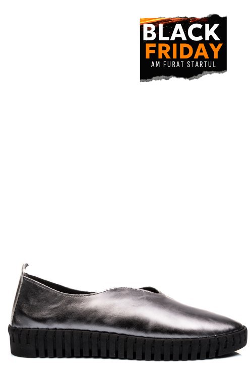 Espadrile pewter piele naturala 8245449