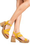 SANDALE GALBENE PIELE NATURALA INTOARSA 3456178