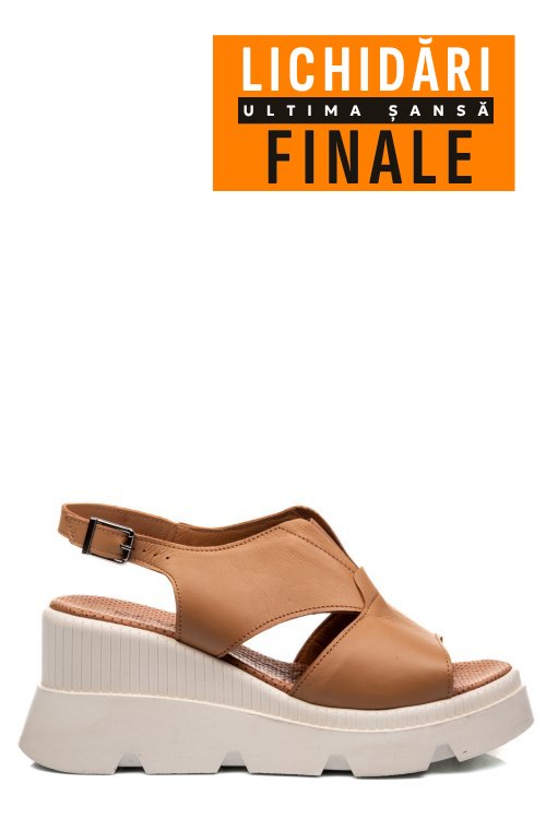 Sandale maro piele naturala ys7714