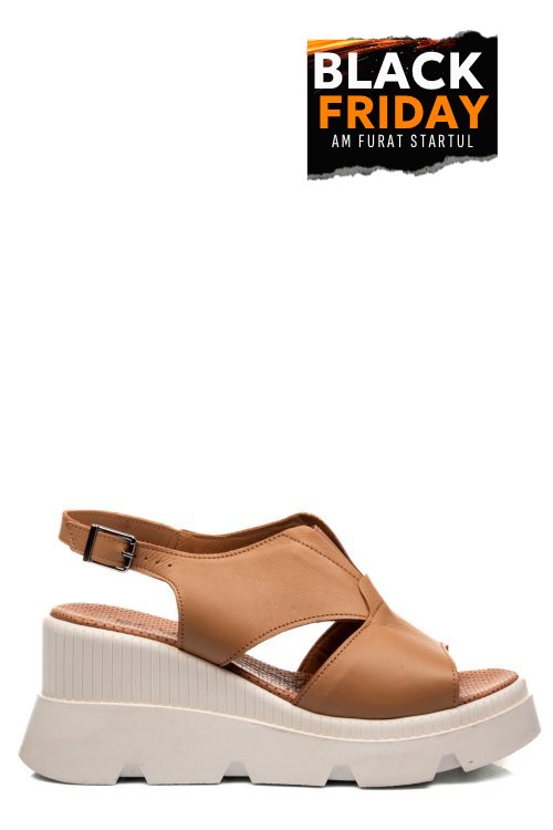 Sandale maro piele naturala ys7714