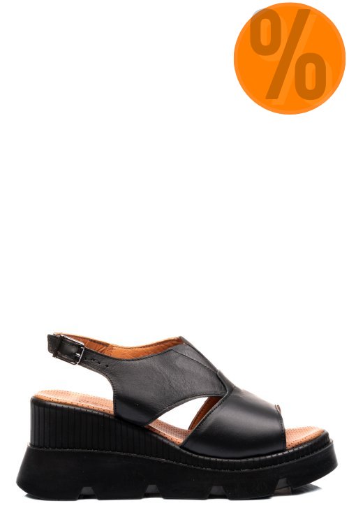 Sandale negre piele naturala ys7714