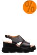Sandale negre piele naturala ys7714