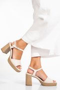 SANDALE BEJ PIELE NATURALA LACUITA 1495868