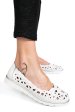 Espadrile albe piele naturala jspy5383