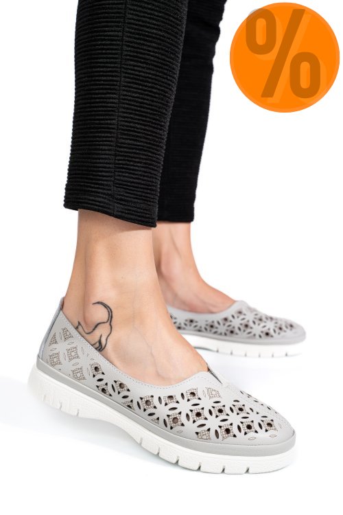 Espadrile gri piele naturala jspy3960