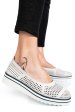Espadrile albe piele naturala pspl2033