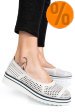 Espadrile albe piele naturala pspl2033