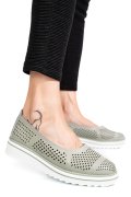ESPADRILE OLIVE PIELE NATURALA PSPL2033