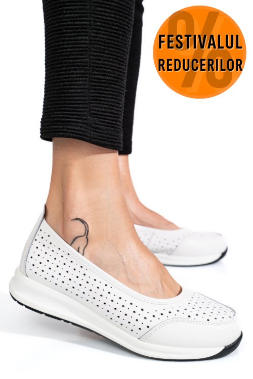 Espadrile albe piele naturala tsp3026