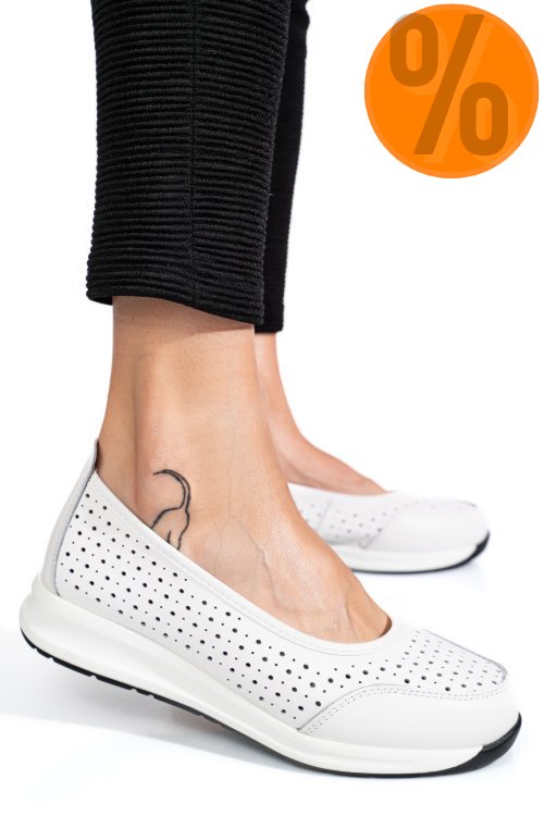 Espadrile albe piele naturala tsp3026