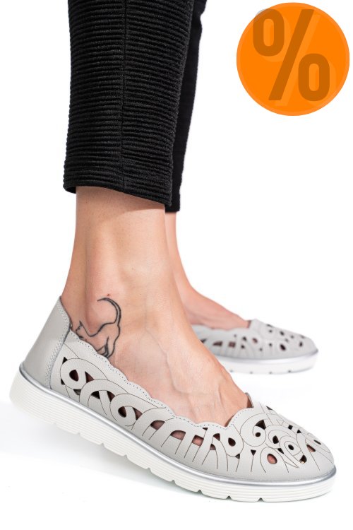Espadrile gri piele naturala jspy5383