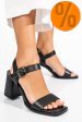 Sandale negre piele naturala tspn6414