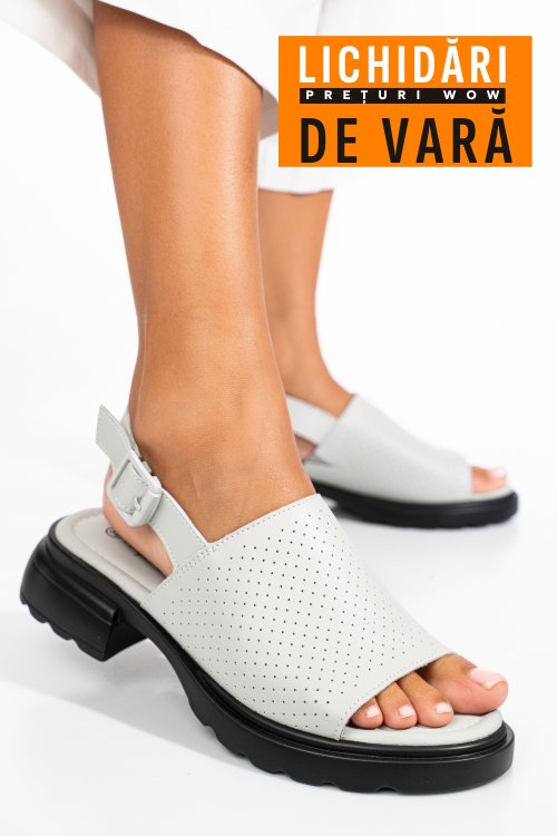 Sandale gri piele naturala fsp001802