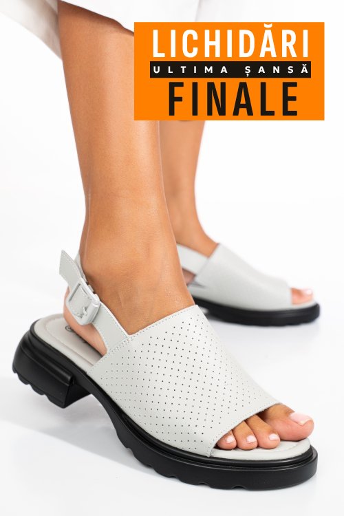 Sandale gri piele naturala fsp001802