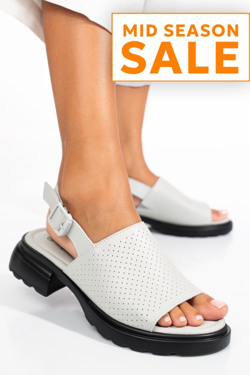 Sandale gri piele naturala fsp001802