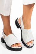 SANDALE GRI PIELE NATURALA FSP001802