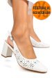 Sandale albe piele naturala sspn4001