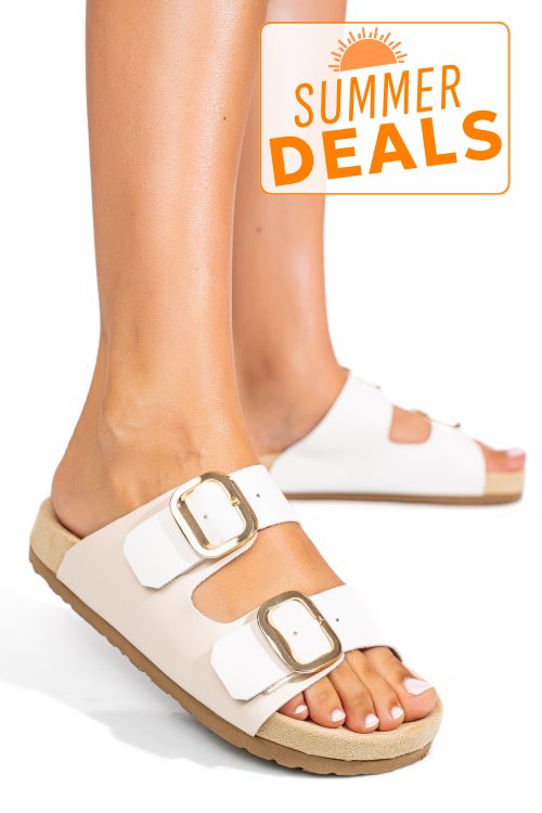 Papuci albi piele naturala es772051