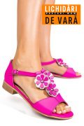 SANDALE FUCHSIA PIELE NATURALA 7PC25