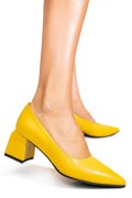 PANTOFI GALBENI PIELE NATURALA 5S77460