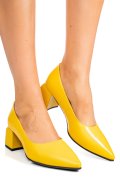 PANTOFI GALBENI PIELE NATURALA 5S77460