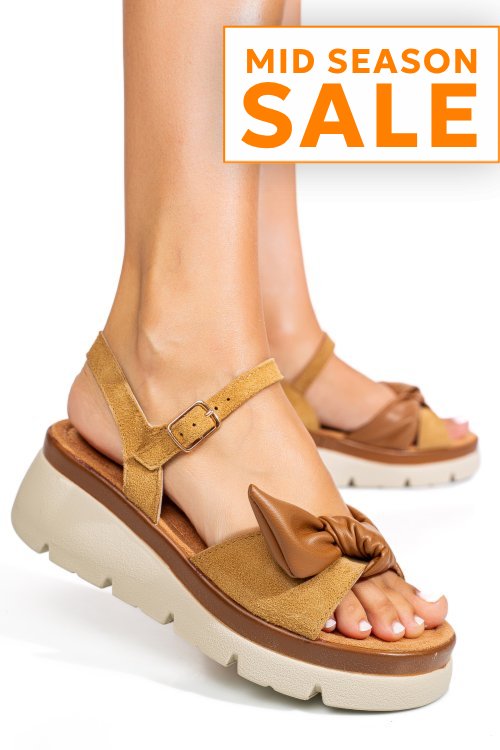 Sandale maro piele naturala intoarsa 1s778234