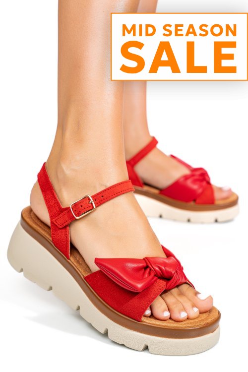 Sandale rosii piele naturala 1s778234