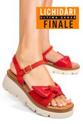 SANDALE ROSII PIELE NATURALA 1S778234