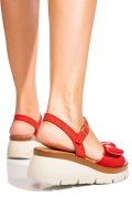 SANDALE ROSII PIELE NATURALA 1S778234