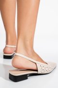SANDALE BEJ PIELE NATURALA SSPN4010