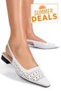 SANDALE ALBE PIELE NATURALA SSPN4010